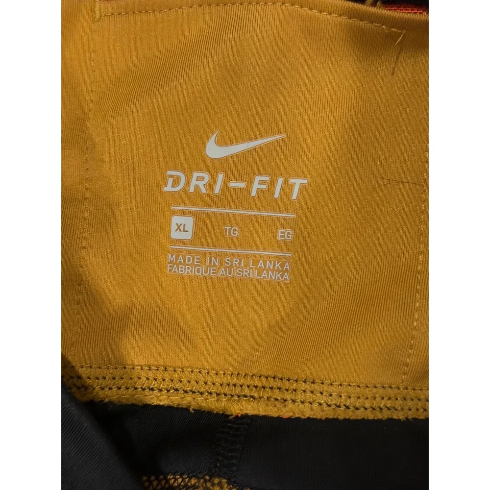Nike Power Hyper Tight Fit Colorblock Leggings Wheat Black XL AQ0377-790